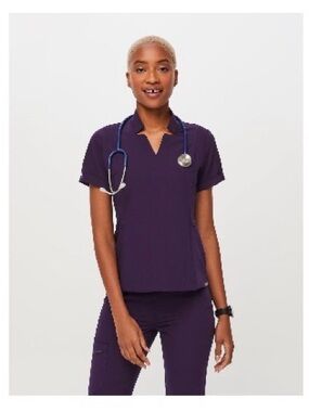 Figs Inala Slim Scrub Top SMALL